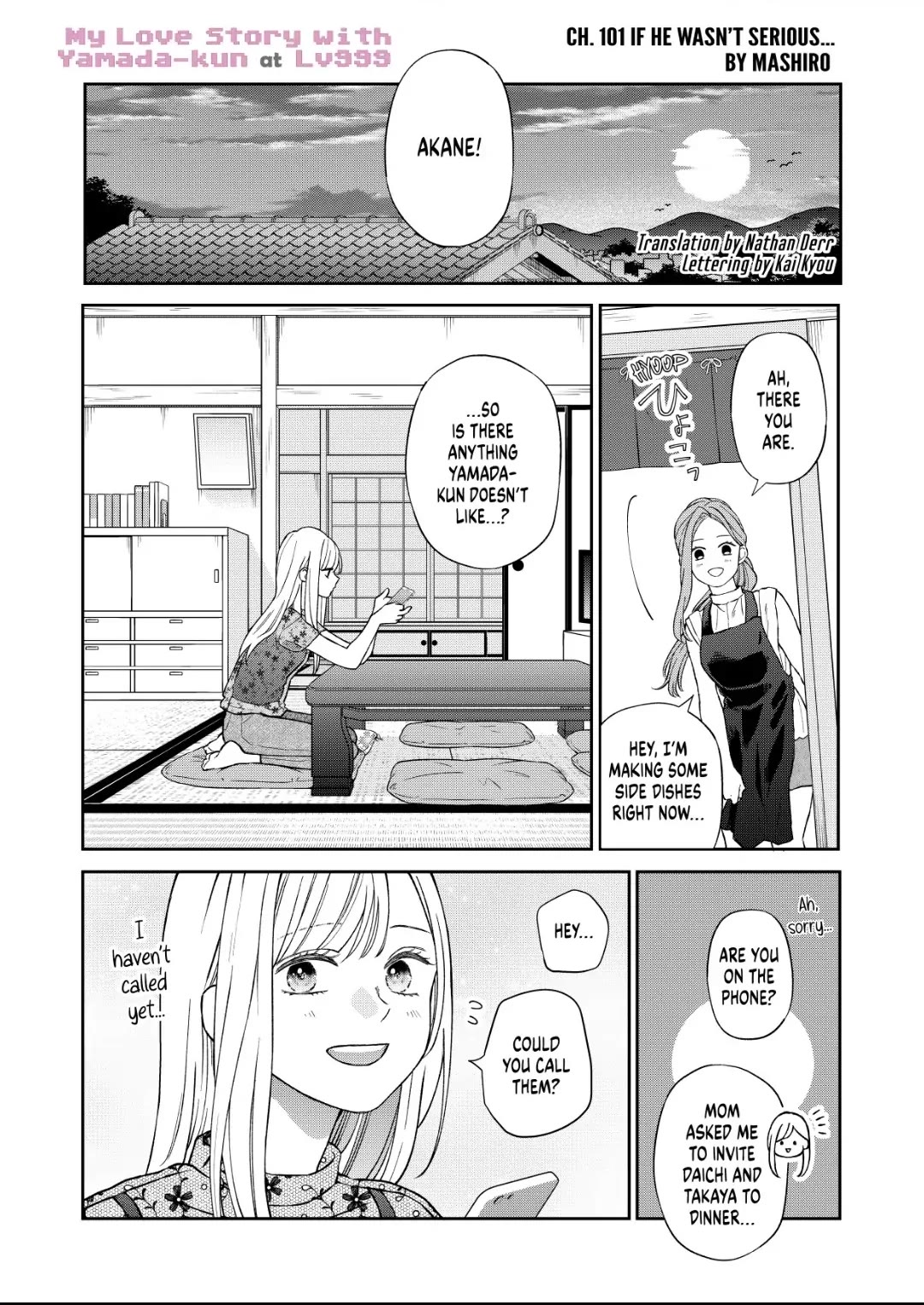 Yamada-kun to Lv999 no Koi wo Suru chapter 101 page 1