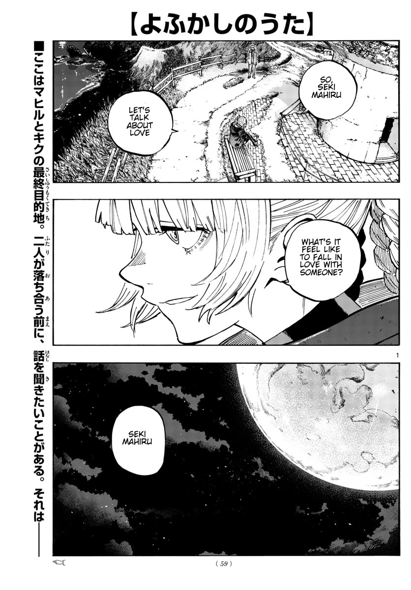 Yofukashi no Uta chapter 157 page 1