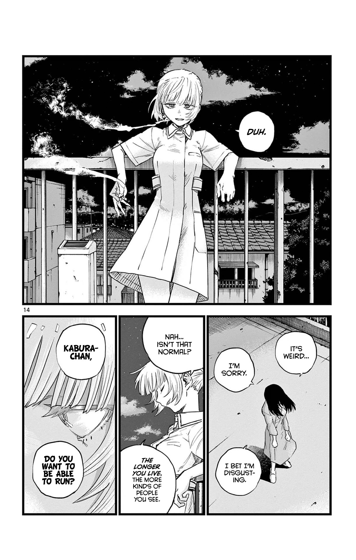 Yofukashi no Uta chapter 62 page 14