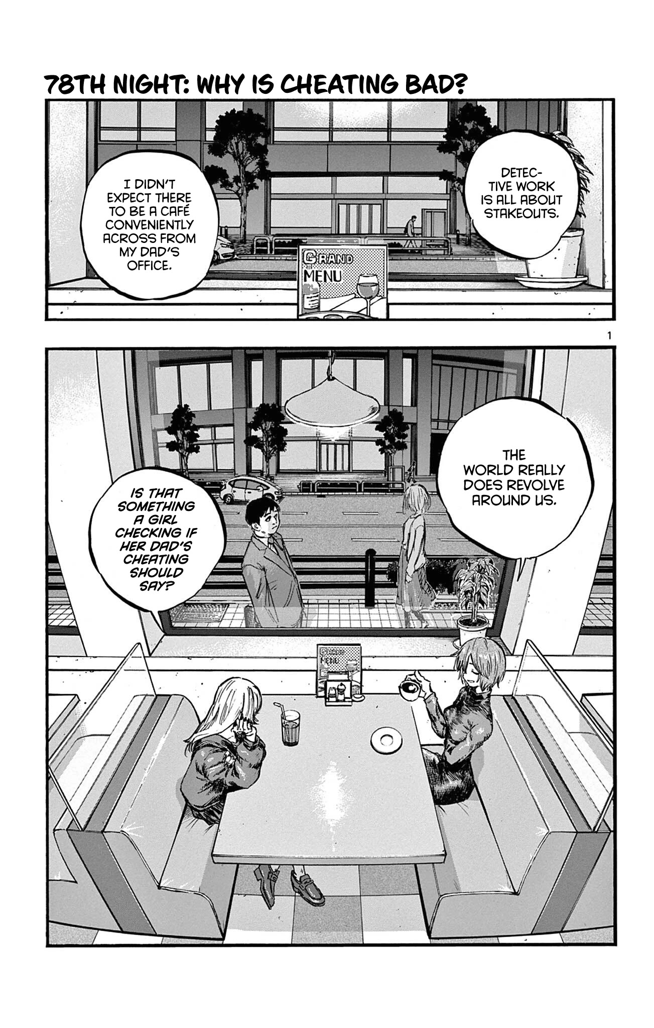 Yofukashi no Uta chapter 78 page 1