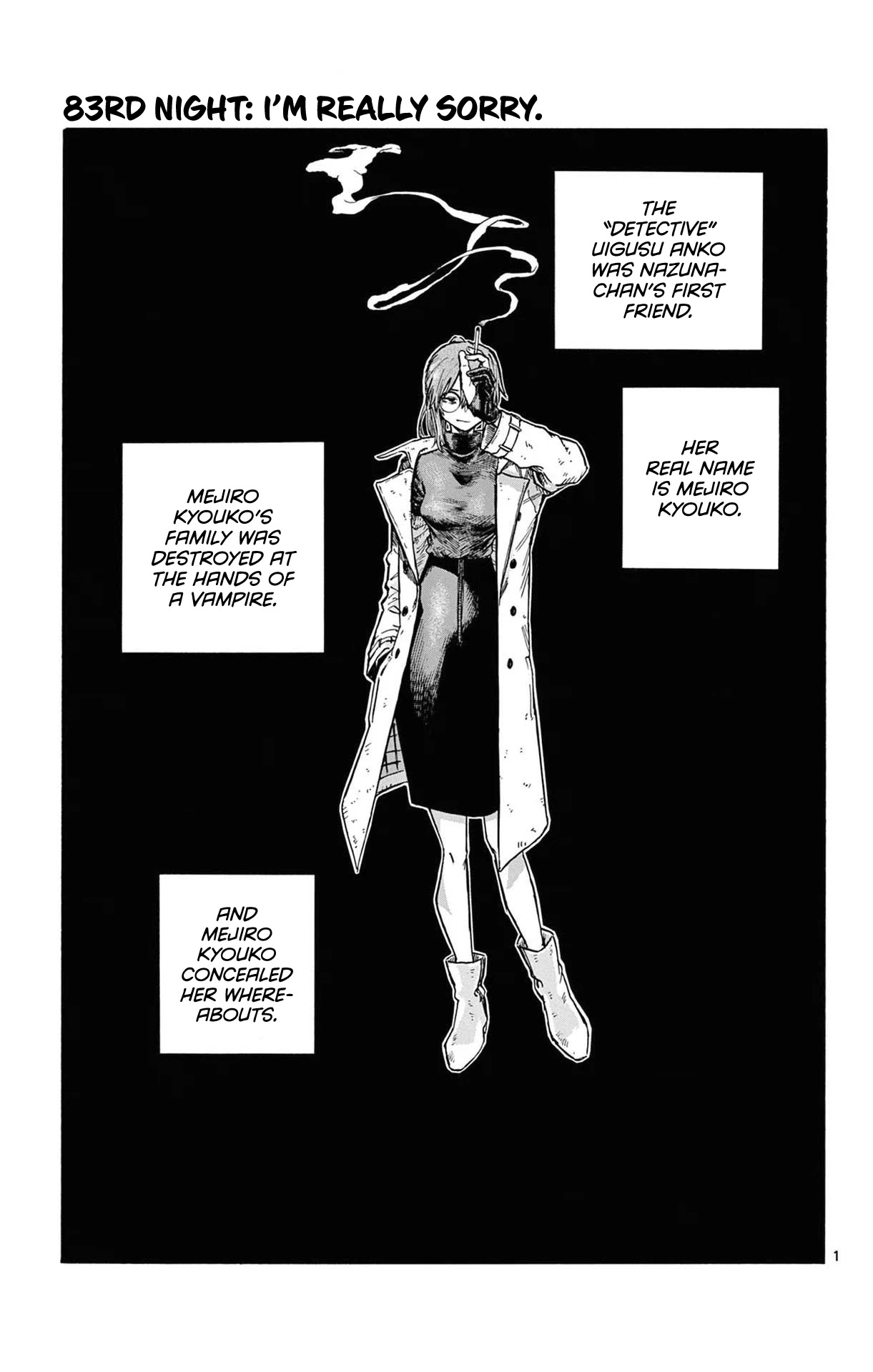 Yofukashi no Uta chapter 83 page 1