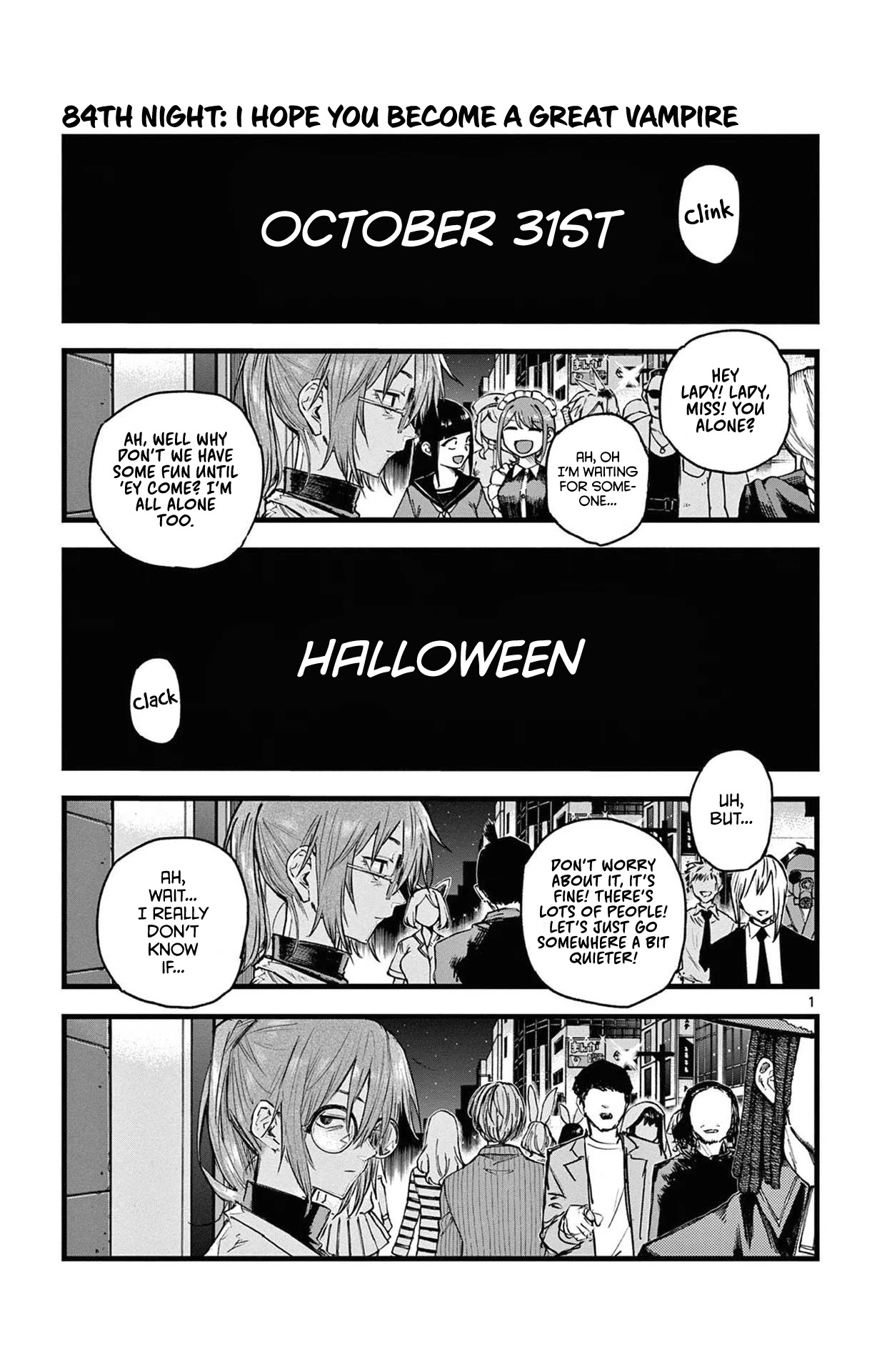 Yofukashi no Uta chapter 84 page 1