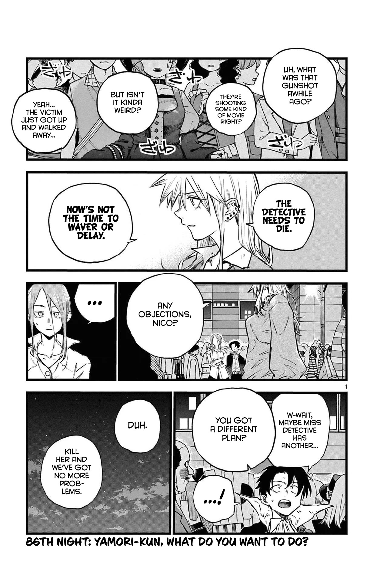 Yofukashi no Uta chapter 86 page 1