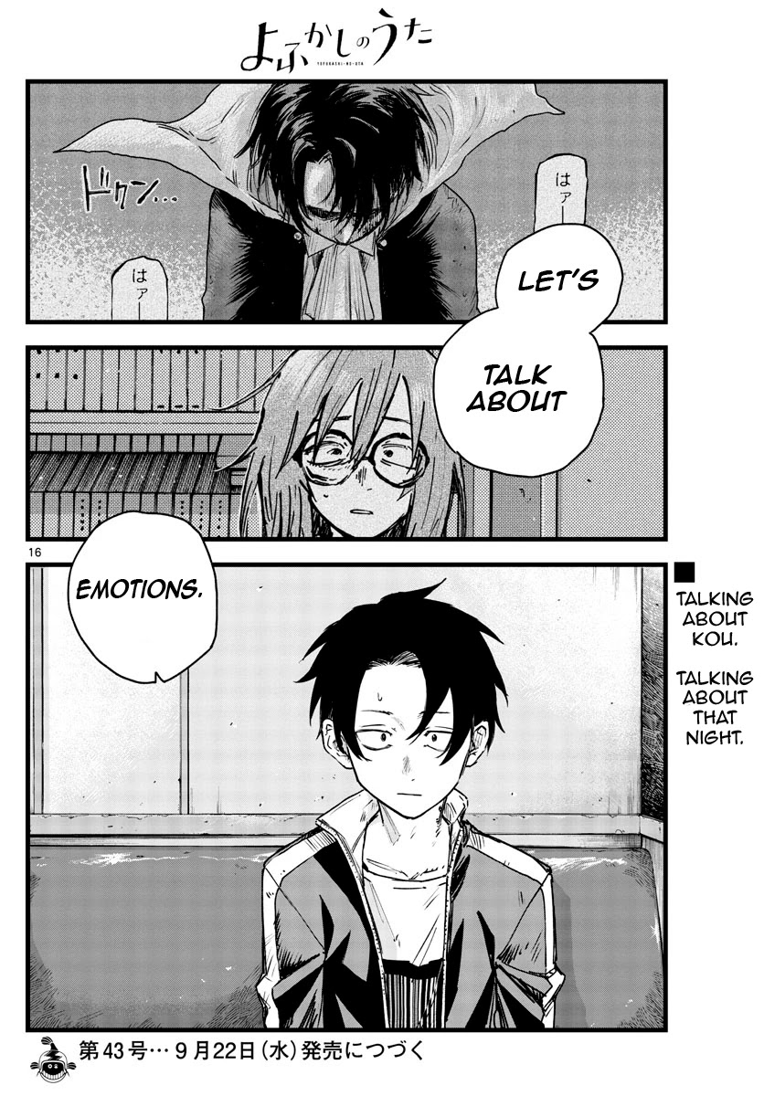 Yofukashi no Uta chapter 95 page 16