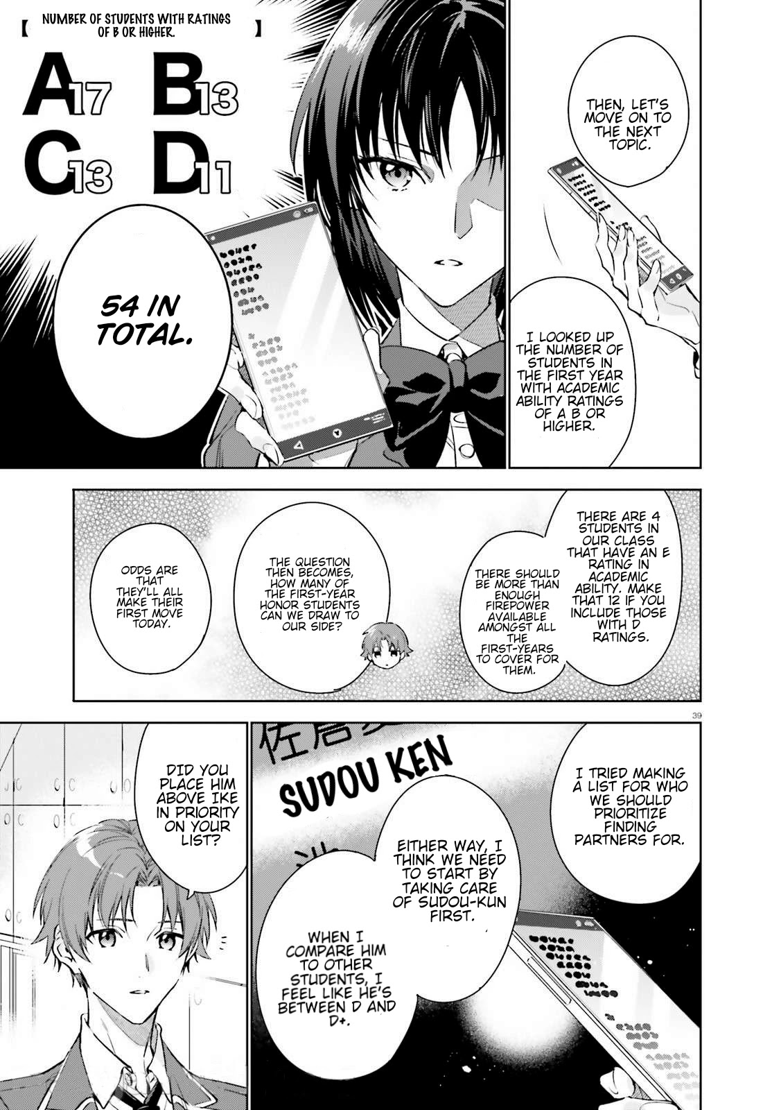 Youkoso Jitsuryoku Shijou Shugi no Kyoushitsu e: 2-nensei-hen chapter 1 page 38