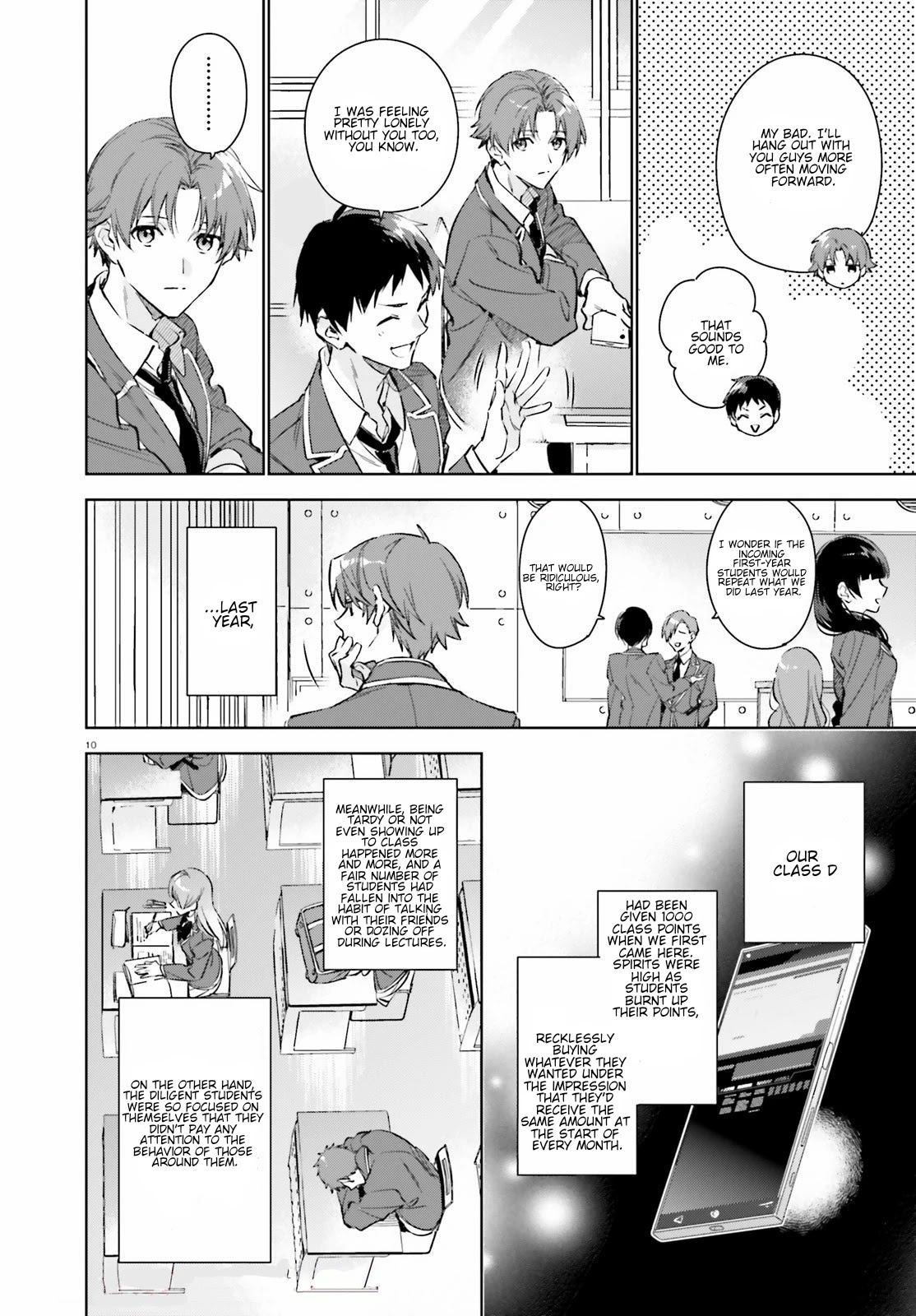 Youkoso Jitsuryoku Shijou Shugi no Kyoushitsu e: 2-nensei-hen chapter 1 page 9