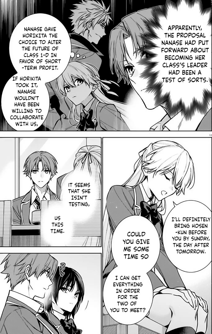 Youkoso Jitsuryoku Shijou Shugi no Kyoushitsu e: 2-nensei-hen chapter 11 page 13