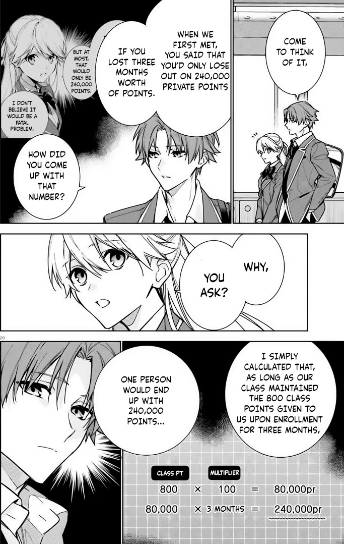 Youkoso Jitsuryoku Shijou Shugi no Kyoushitsu e: 2-nensei-hen chapter 11 page 20