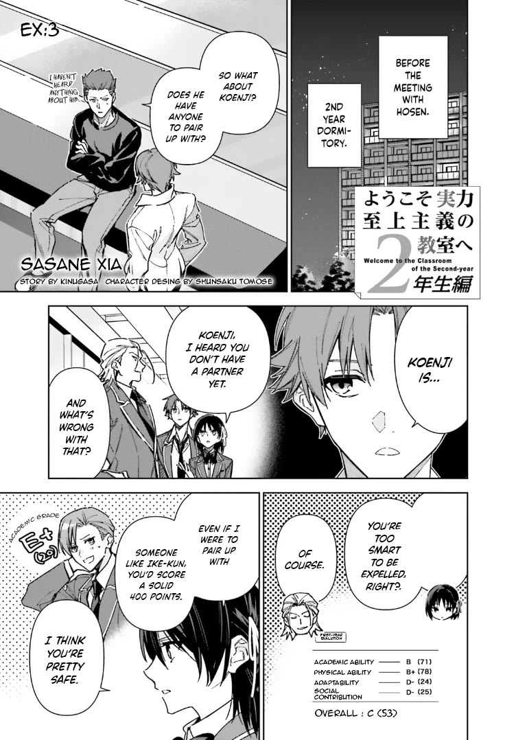 Youkoso Jitsuryoku Shijou Shugi no Kyoushitsu e: 2-nensei-hen chapter 17.5 page 1