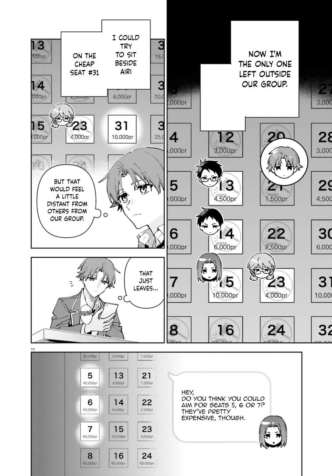 Youkoso Jitsuryoku Shijou Shugi no Kyoushitsu e: 2-nensei-hen chapter 19.7 page 16