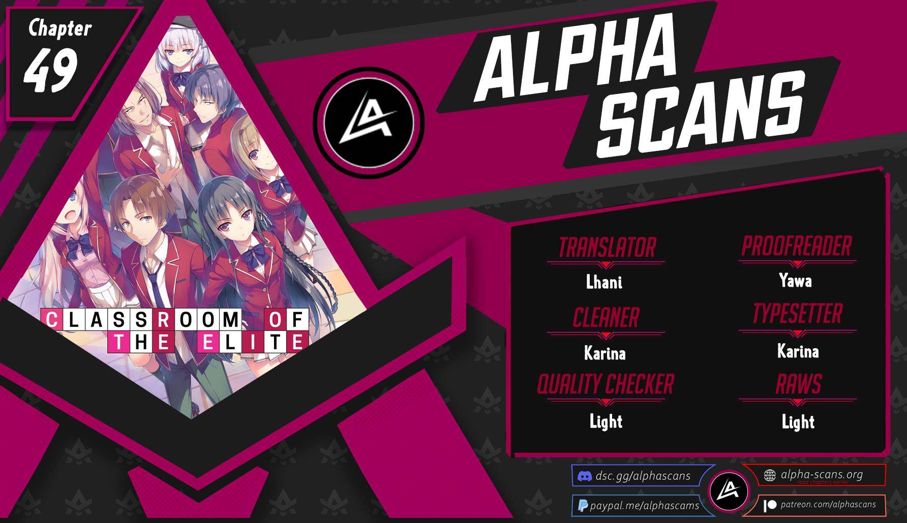 Youkoso Jitsuryoku Shijou Shugi no Kyoushitsu e chapter 49 page 1