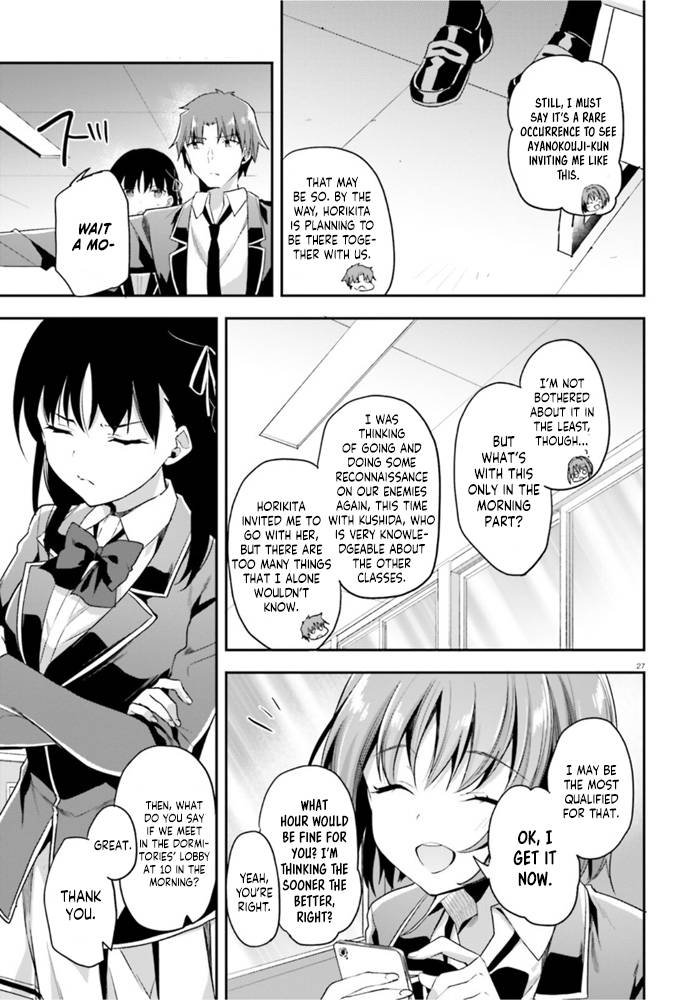 Youkoso Jitsuryoku Shijou Shugi no Kyoushitsu e chapter 60 page 28