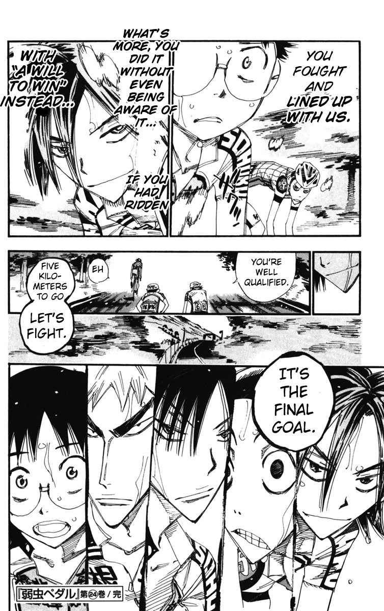 Yowamushi Pedal chapter 207 page 20