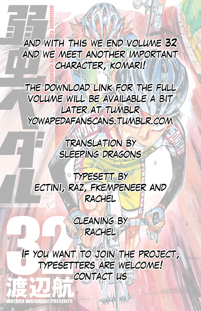 Yowamushi Pedal chapter 278 page 19
