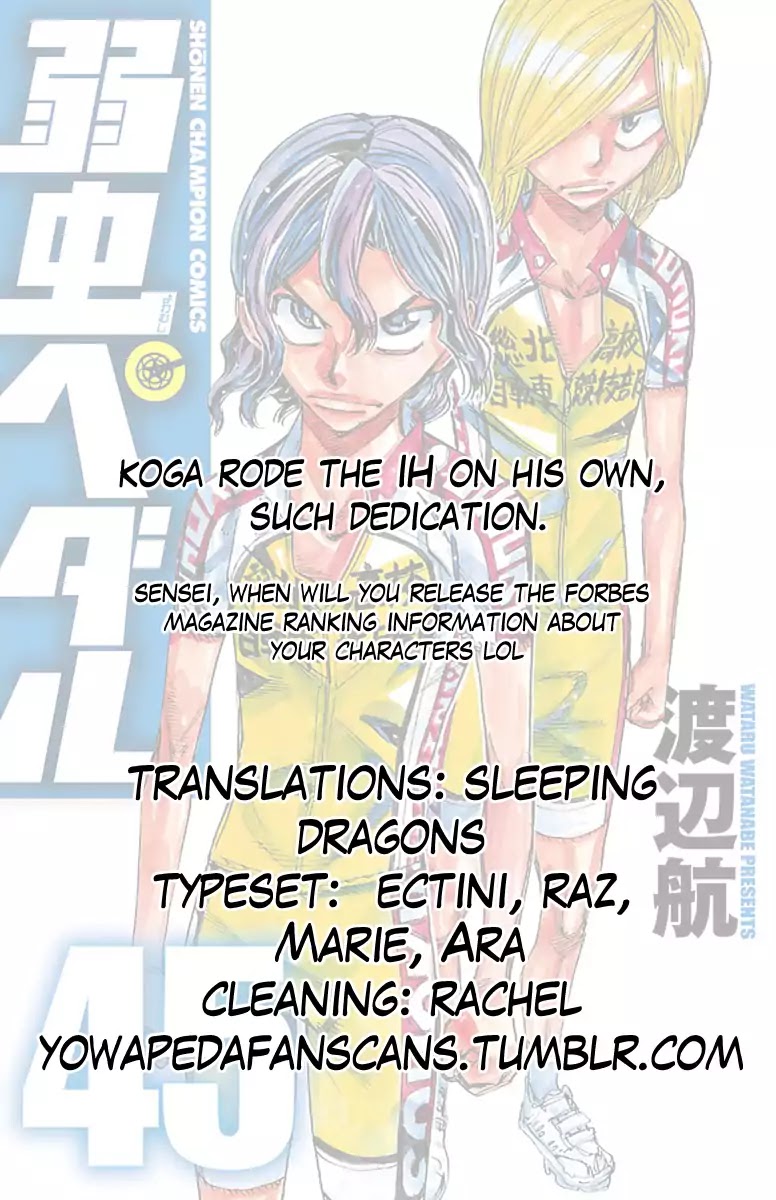 Yowamushi Pedal chapter 389 page 20