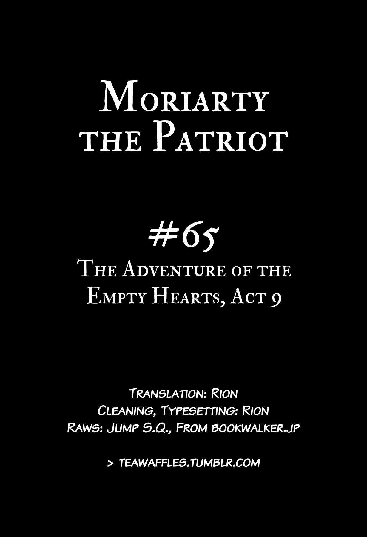 Yukoku no Moriarty chapter 65 page 1