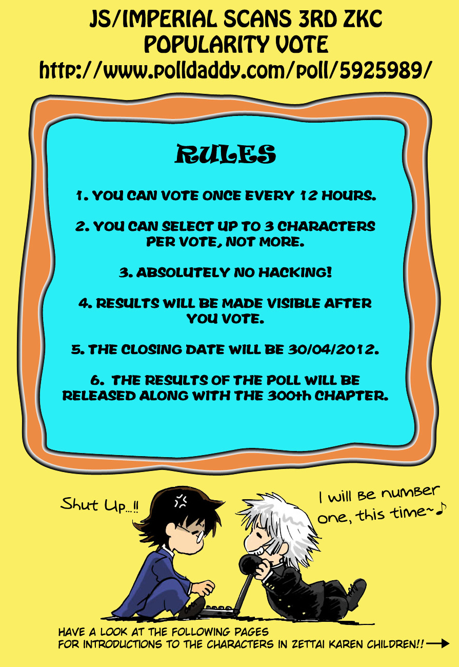 Zettai Karen Children chapter 292 page 1