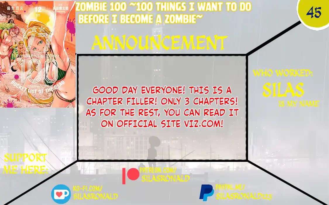Zombie 100 ~Zombie ni Naru Made ni Shitai 100 no Koto~ chapter 45 page 1